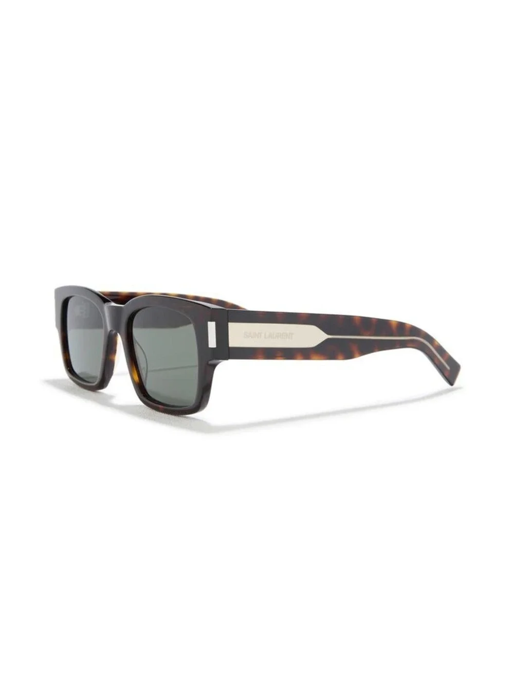 Saint Laurent Unisex 53mm Square Sunglasses Authentic Havana Crystal Grey Japan